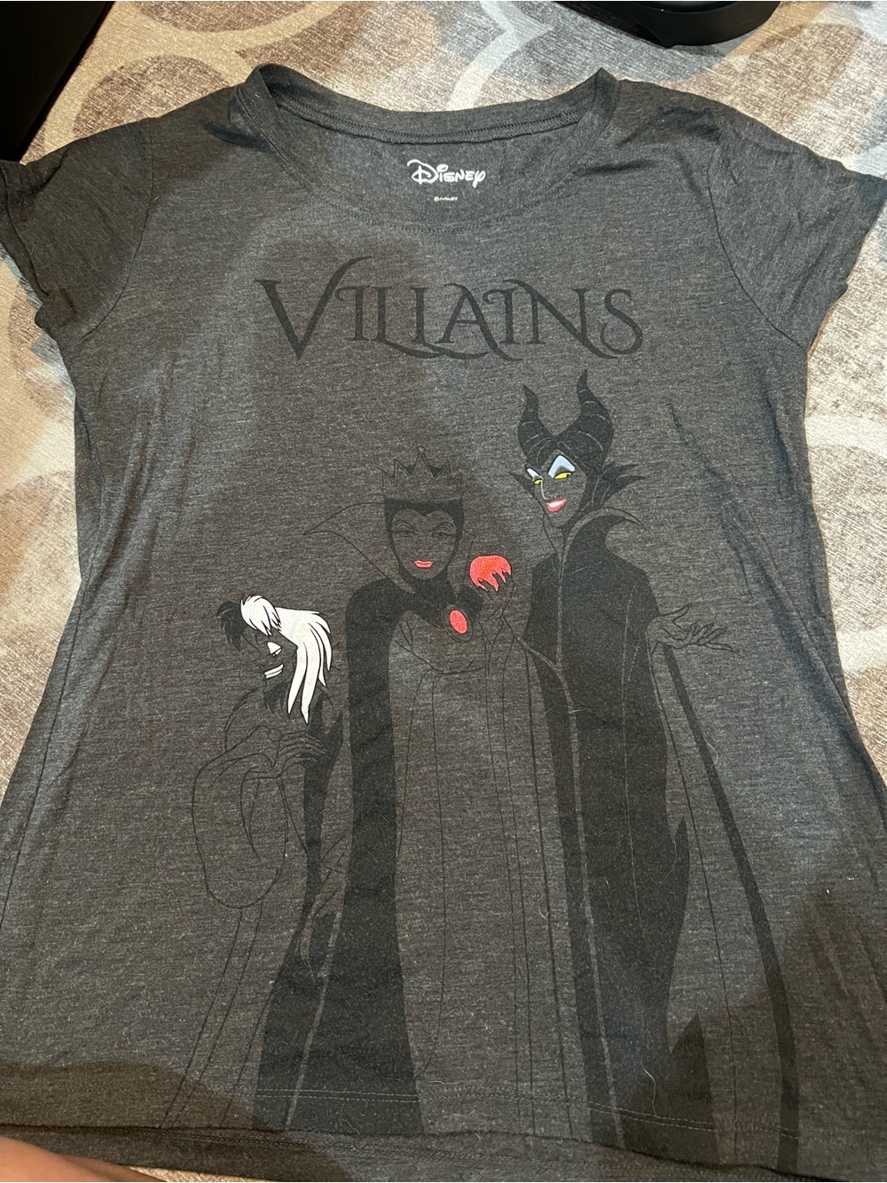 Disney Black Graphic Tee with White Logo